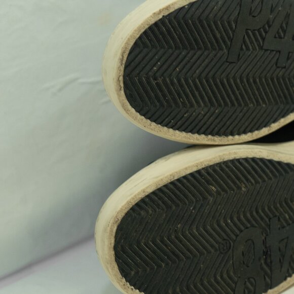 P448 Skate Hi Top Sneaker Black Leather Goth Minimal Streetwear Sneaker Shoe - Picture 10 of 16